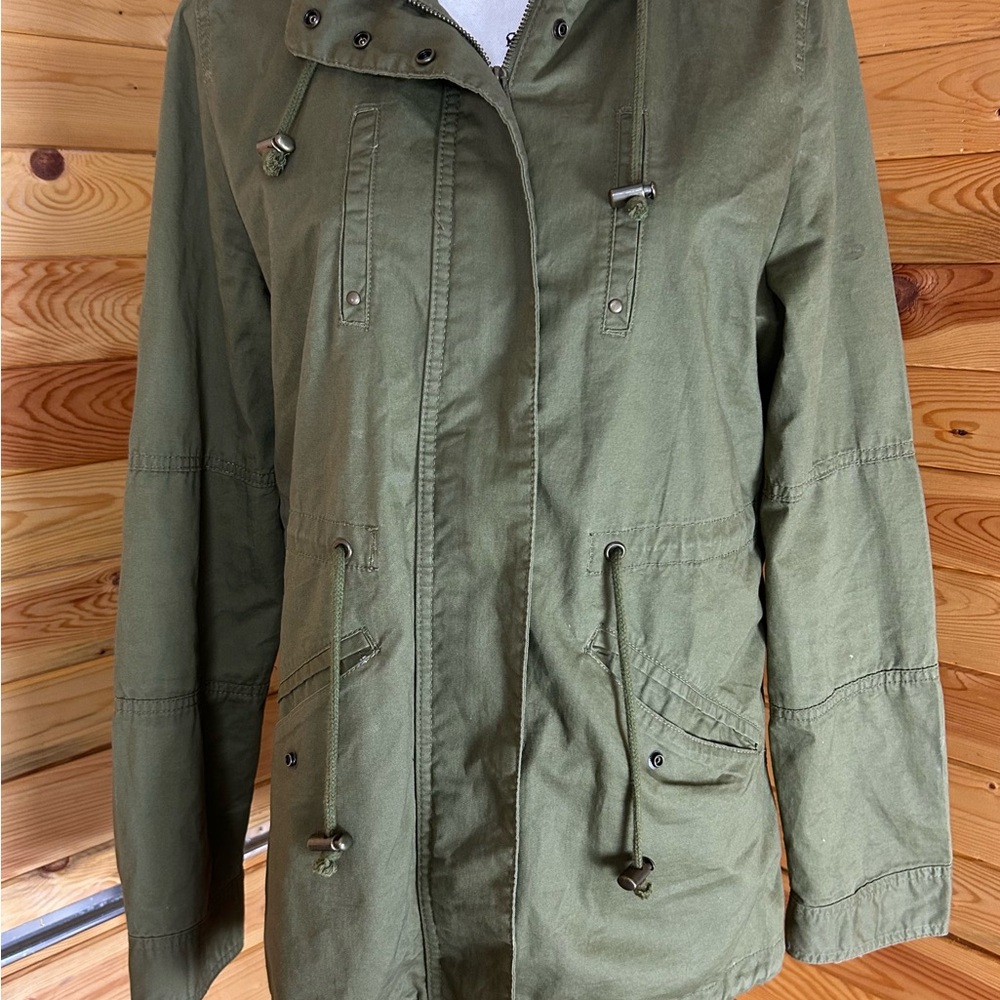 Love Tree Green Utility Jacket Relaxed Fit